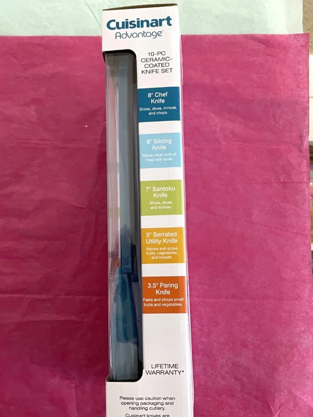 10pc Ceramic Coated Stainless-Steel Knife Set